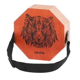 VEVOR Unique Cajon Box Drum, with Internal Guitar Strings, Portable Wooden Percussion Box, Birch Wood Drum Musical Instrument with Adjustable Str