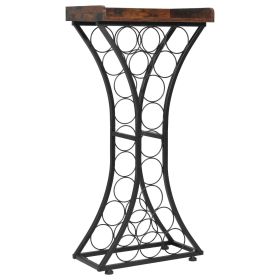 VEVOR 15 Bottle Wine Rack, Freestanding Floor Wine Holder Stand Liquor Cabinet with Wood Tabletop, Easy Assembly Floor Storage Rack