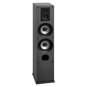 VEVOR Floorstanding Speaker, 3-Way, Floor-Standing Tower Speaker with 0.75 in & 1 in Tweeter, Dual 5.25 in Woofers, 145W Peak