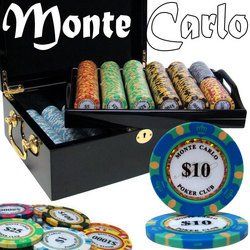 Custom - 500 Ct Monte Carlo Chip Set Black Mahogany Case