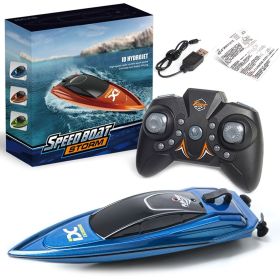 RC Boat For Kids; 2.4GHz 8 Km/h High Speed RC Boat Electric Racing Boat; Waterproof 500mAh USB Rechargeable RC Boat Toy Ship; Summer Water Toy; G (Color: Green)