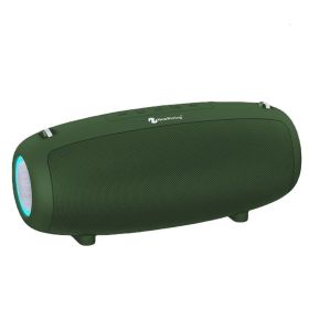 High Power bluetooth large powerful subwoofer Wireless Portable mp3 player karaoke home system music box FM Radio (Color: Green, Ships From: China)